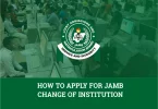 JAMB Change of Institution