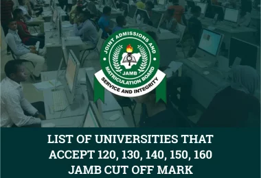 Universities That Accept 120,130,140,150,160 JAMB Cut-Off Mark
