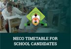 NECO Timetable