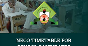NECO Timetable