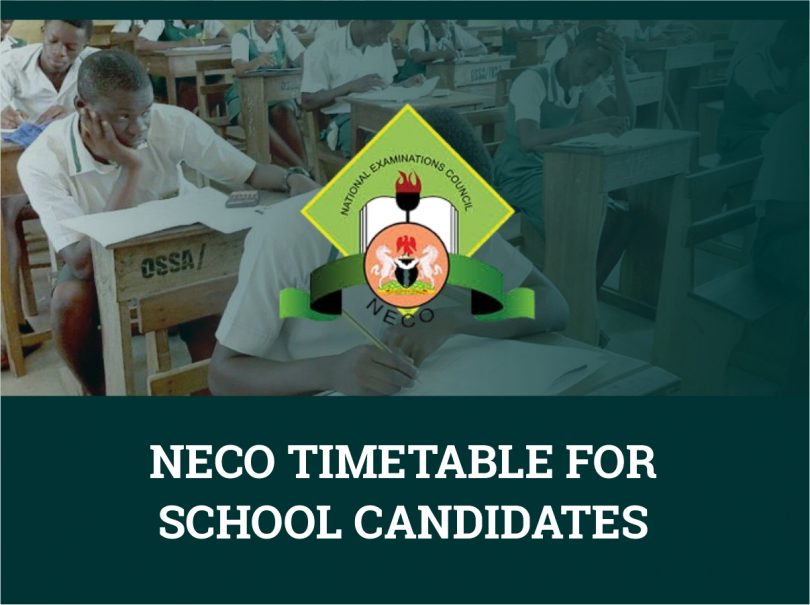 NECO Timetable