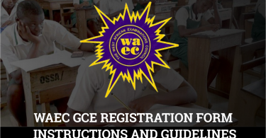 WAEC GCE Registration Form