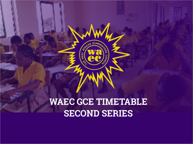 WAEC GCE Timetable For Second Series
