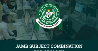 JAMB Subject Combination for Geology