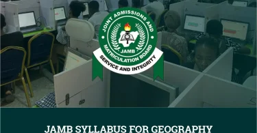 JAMB Syllabus for Geography