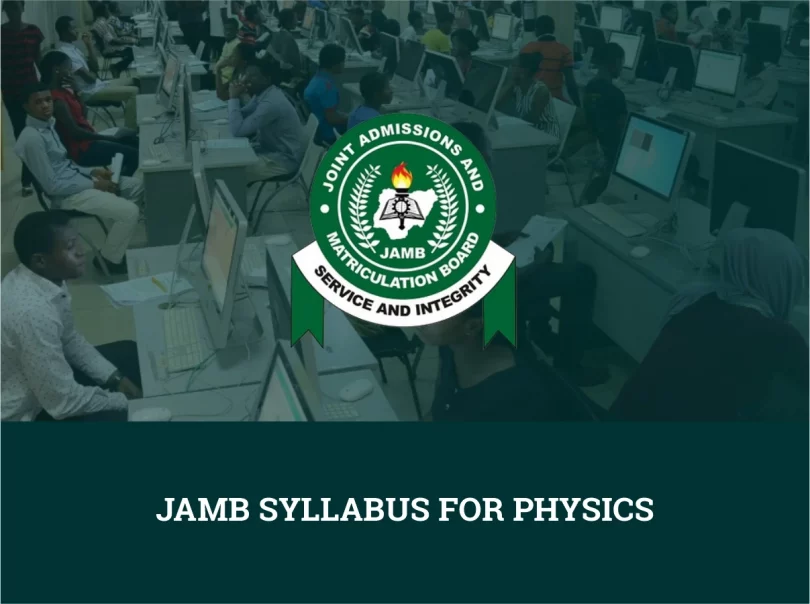 JAMB Syllabus For Physics