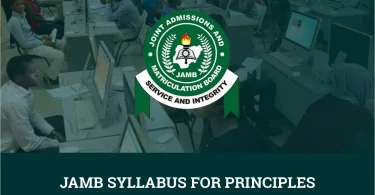 JAMB Syllabus for Principles of Accounts