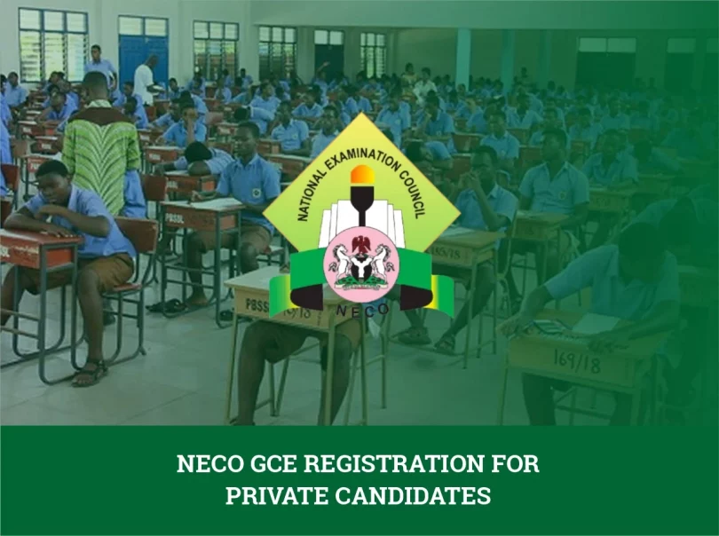 NECO GCE Registration For Private Candidates