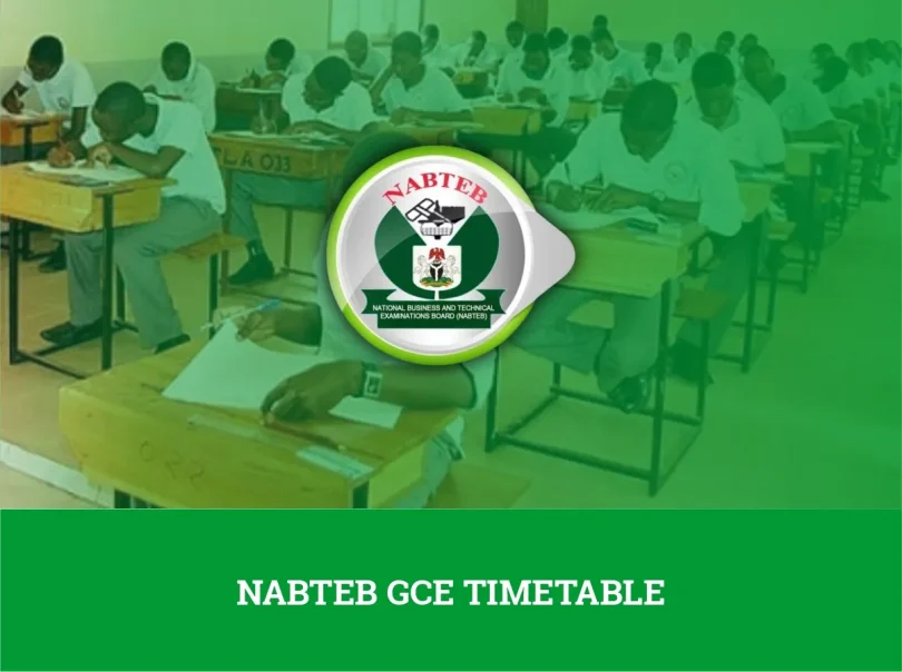 NABTEB GCE Timetable