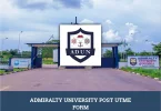 Admiralty University Post UTME Form