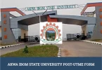 Akwa Ibom State University Post-UTME Form