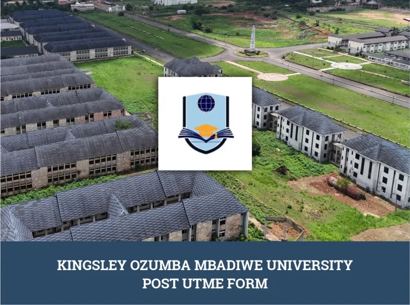 Kingsley Ozumba Mbadiwe University Post-UTME Form