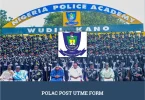 Nigeria Police Academy Post-UTME Form