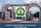 Sa'adatu Rimi University of Education Post UTME Form