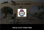 UNICAL Post UTME Form